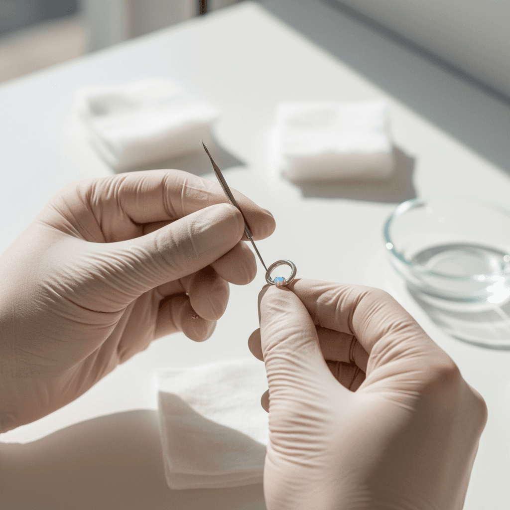 Sterile piercing equipment and jewelry ready for use